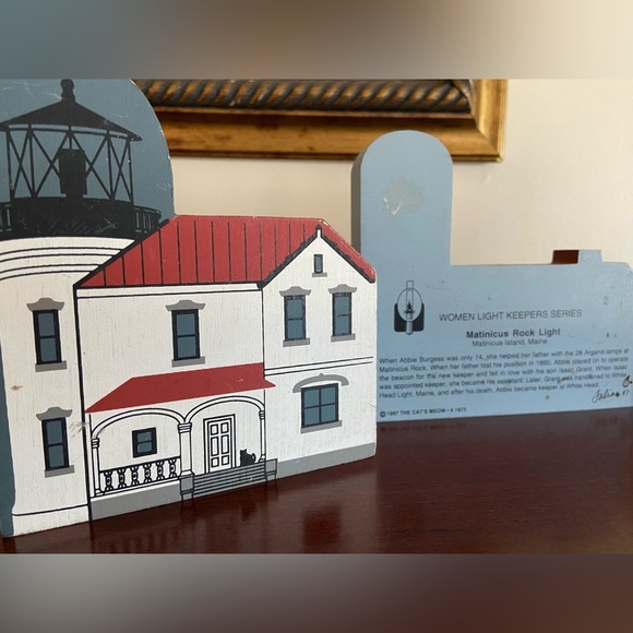 Set of 4 CATS MEOW Lighthouses Bass Harbor, Turkey Point, Admiralty, Matinicus - Picture 7 of 10